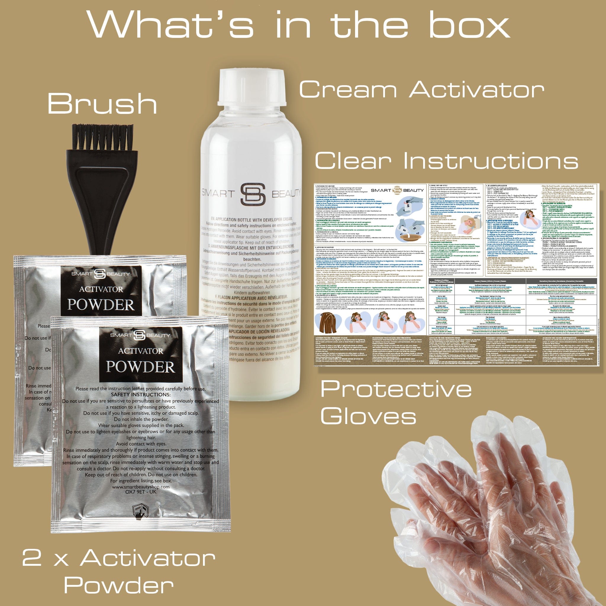 Kit de décoloration capillaire intelligente n°1 pour cheveux foncés
