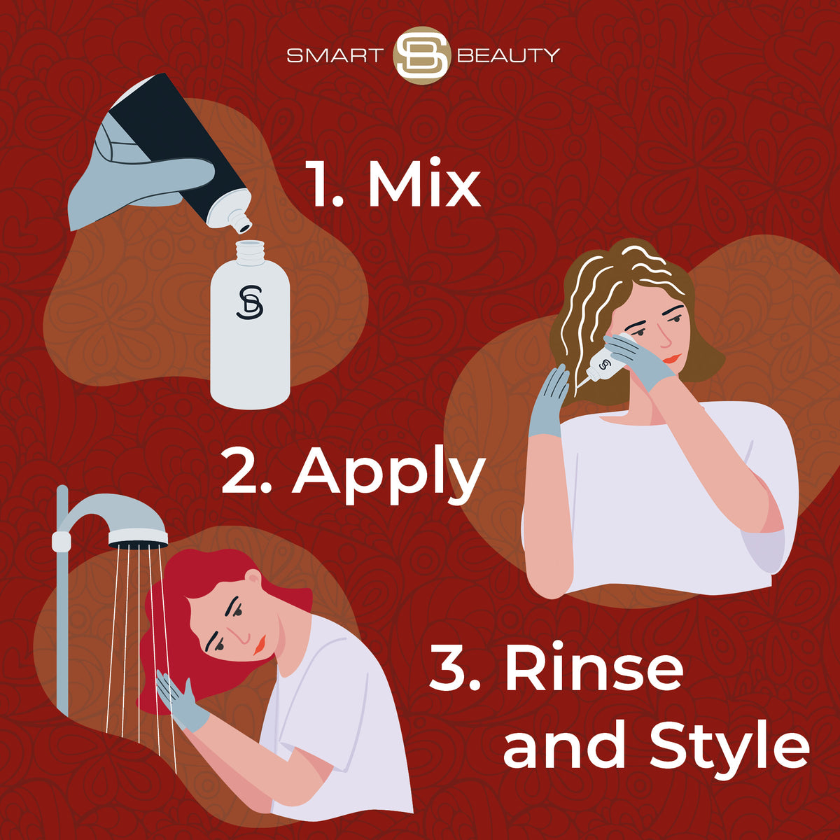 Smart Beauty Hollywood Red Hair Dye with Added Plex Hair Care Conditioner, Permanent Hair Colour